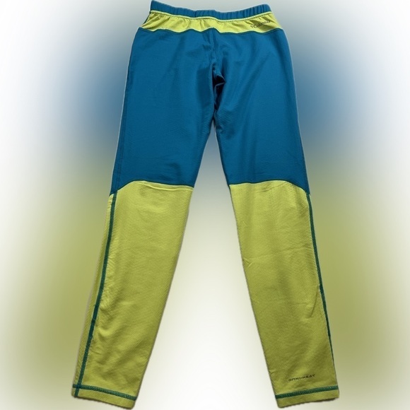 Columbia Youth L 14/16 Omni-Heat 3D Knit Tights Base Layer Colorblock Blue-Green - Picture 2 of 13